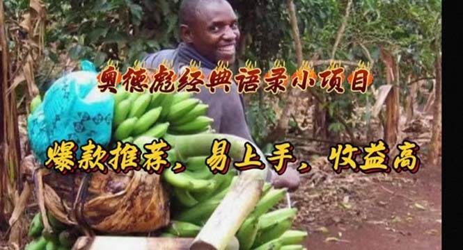 奥德彪经典语录小项目，爆款推荐，易上手，收益高-时光资源网