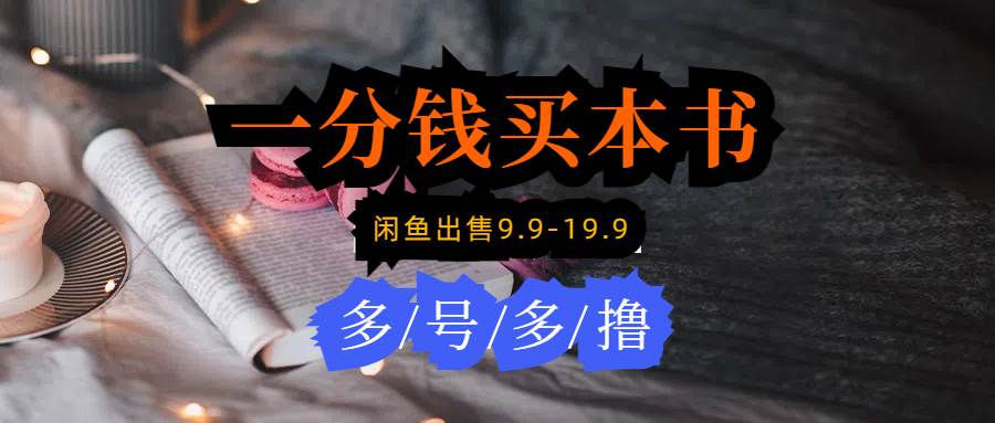 每天花1分钱买一本书，闲鱼出售9.9-19.9不等，多账号多撸 新手小白均可操作-时光资源网