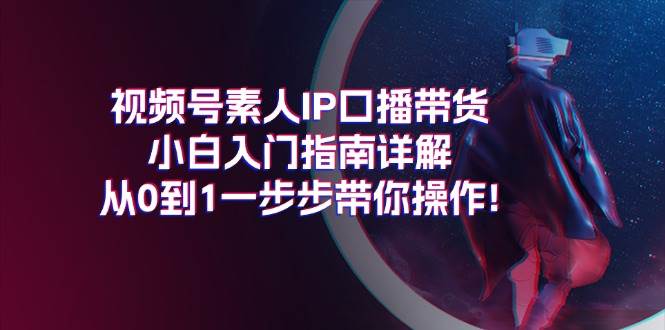 视频号素人IP口播带货小白入门指南详解，从0到1一步步带你操作!-时光资源网