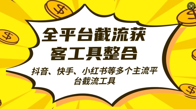 全平台截流获客工县整合全自动引流，日引2000+精准客户-时光资源网
