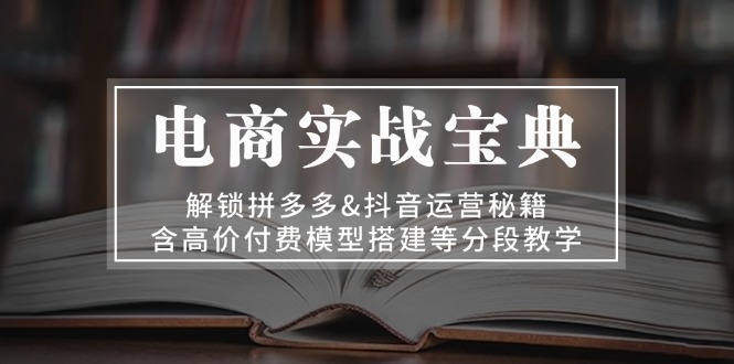 电商实战宝典 解锁拼多多&抖音运营秘籍 含高价付费模型搭建等分段教学-时光资源网