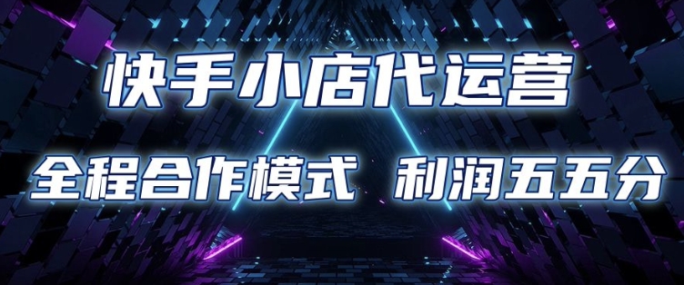 快手小店代运营 限时托管计划 合作模式 利润五五分成【揭秘】-时光资源网