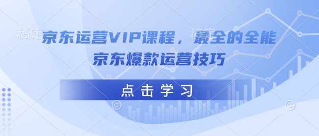 京东运营VIP课程，最全的全能京东爆款运营技巧-时光资源网
