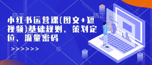小红书运营课(图文+短视频)基础规则、策划定位、流量密码-时光资源网