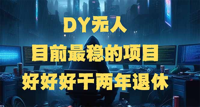 DY无人，目前最稳的项目，矩阵放大边旅游边赚钱，好好好干两年退休-时光资源网