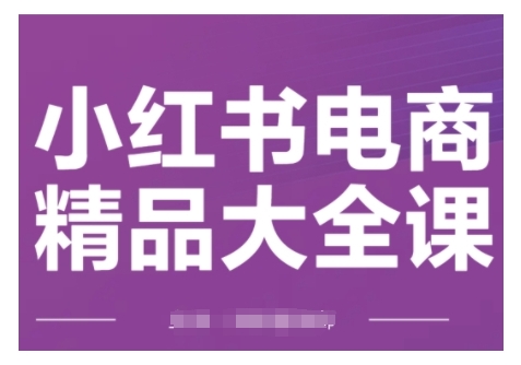 小红书电商精品大全课，快速掌握小红书运营技巧，实现精准引流与爆单目标，轻松玩转小红书电商(更新2月)-时光资源网