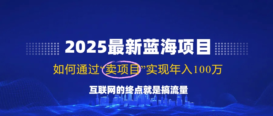 2025最新蓝海项目，零门槛轻松复制，月入10万+，新手也能操作！-时光资源网