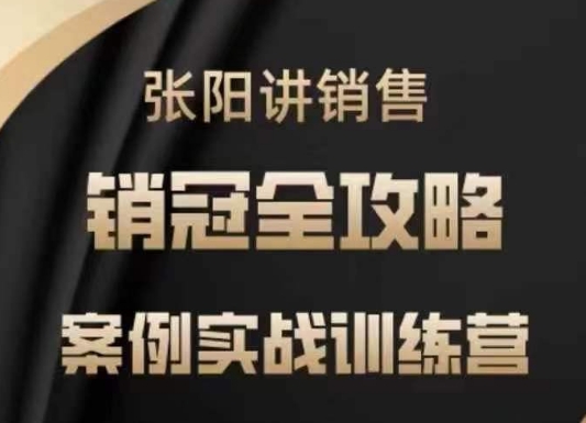 张阳讲销售实战训练营，​案例实战训练，销冠全攻略-时光资源网