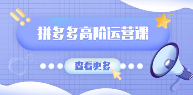 拼多多高阶运营课：极致群爆款玩法，轻付费无尽复制，打造单品爆款之路-时光资源网
