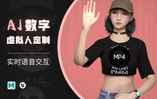 Ai数字人虚拟(智能体)实时语音交互特训营，​自行定制超写实角色AI数字人交互技术-时光资源网
