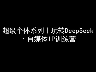 超级个体系列，玩转DeepSeek·自媒体IP训练营，deepseek教程-时光资源网