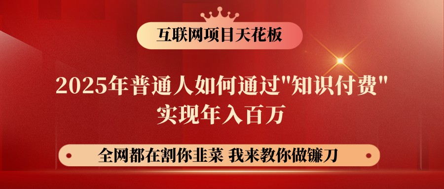 网创项目终点站-镰刀训练营超级IP合伙人，25年普通人如何通过“知识付费”年入百万-时光资源网
